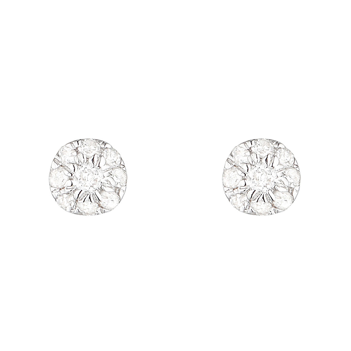 Boucles d'oreilles "Idylle" Diamants 0,07/18 Boucles d'oreilles "Ambroise" Or jaune et Diamant