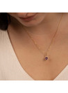 Pendentif Or Jaune Diamant et Améthyste