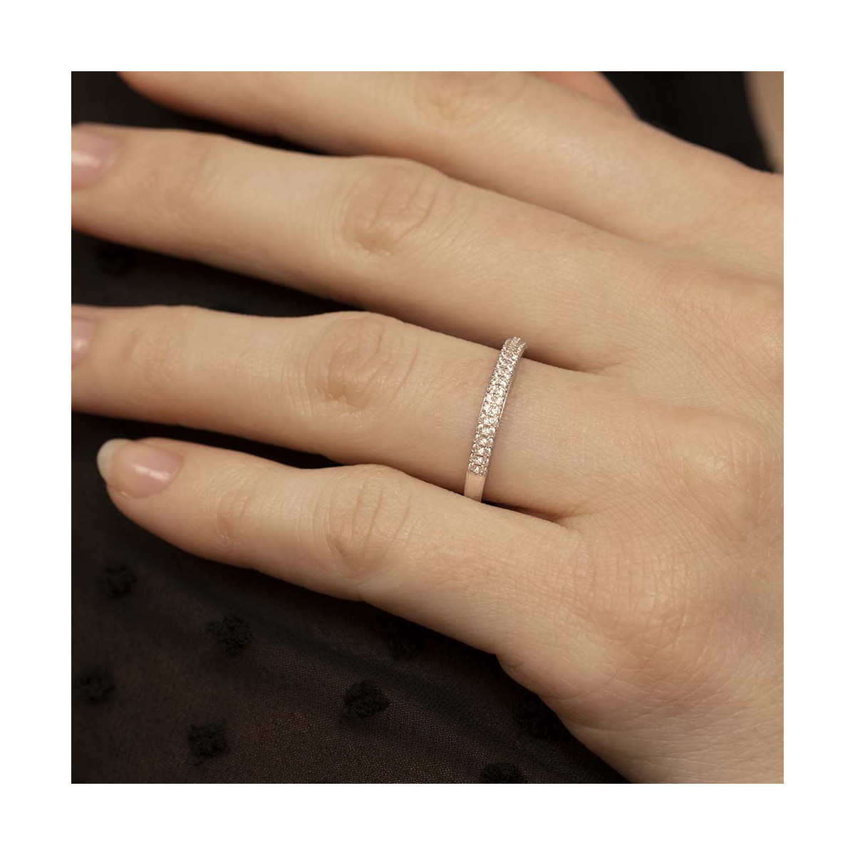 Bague "Amour Innocent" Or Blanc Bague "Étincelle" Or blanc