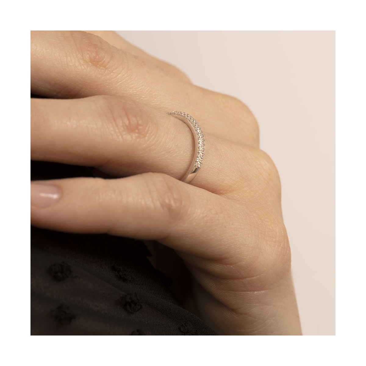 Bague "Amour Innocent" Or Blanc Bague "Étincelle" Or blanc