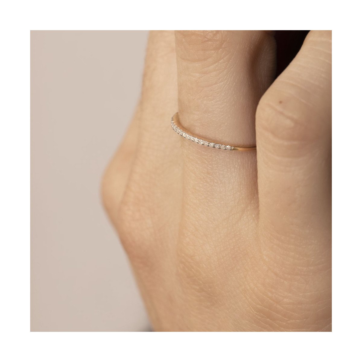 Bague " Axelle" Or jaune et Diamant