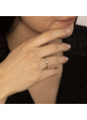 Bague "Amoureuse" Or blanc et Diamants