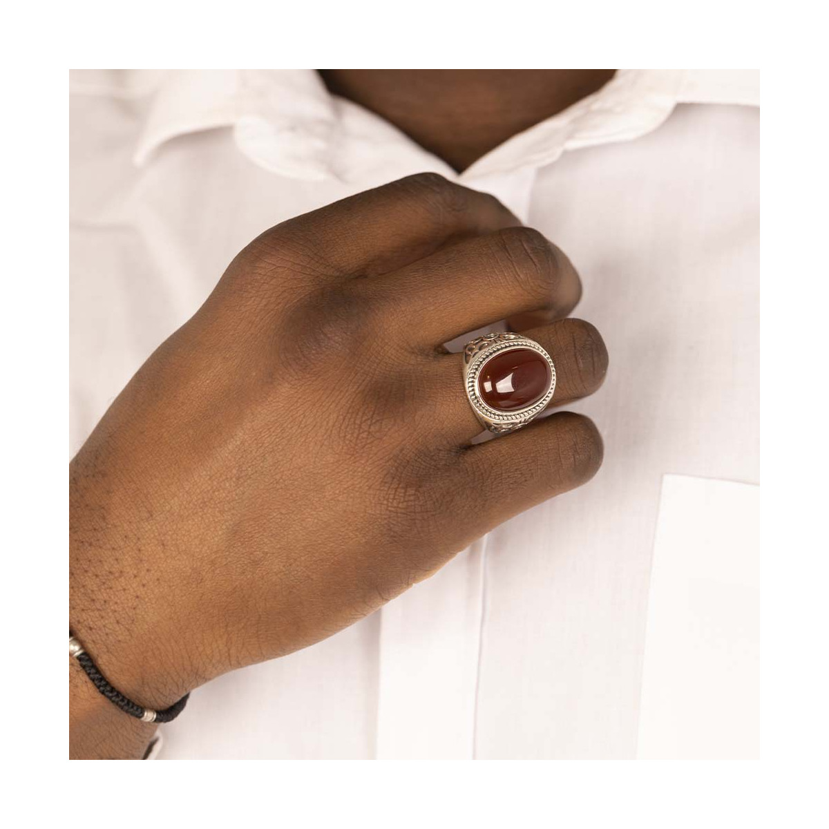 Bague Homme Argent "Aries" Bague Homme Argent 925/1000"Solan" Taille 64