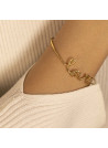 "LOVE" Bracelet jonc en fil lettering doré à message