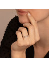 Bague Alliance "2 Rangs d'Amour" Or blanc et Diamants