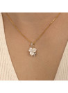 Pendentif Or Jaune Diamant et Nacre