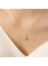 Pendentif Or jaune 375/1000 et zirconium