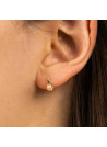 Boucles d'oreilles or jaune et Perles de culture blanches "Goutte Perlée"