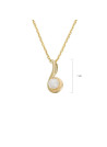 Pendentif Or Jaune et perle blanche "Ambiante" + Chaîne offerte
