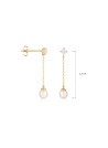 Boucles d'oreilles Or jauneet perles