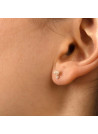 Boucles d'oreilles Or Blanc et Perles de culture blanche "Uni"