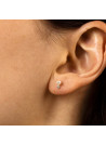 Boucles d'oreilles Or Blanc et Perles de culture blanche "Uni"