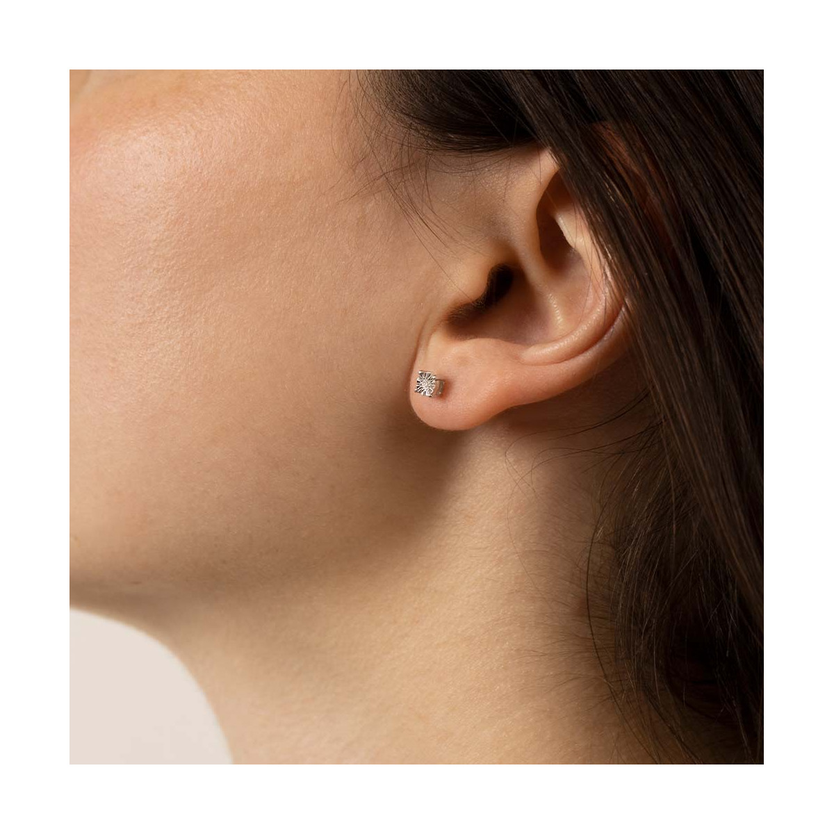 Boucles d'oreilles "Paris Brillant" Or blanc et Diamant