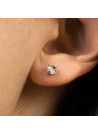 Boucles d'oreilles "Erika" Or Blanc et Diamant