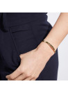 "LA FAMILLE D'ABORD" Jonc doré bracelet à message