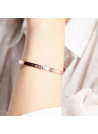 "MÈRE-VEILLEUSE" Jonc rosé bracelet à message