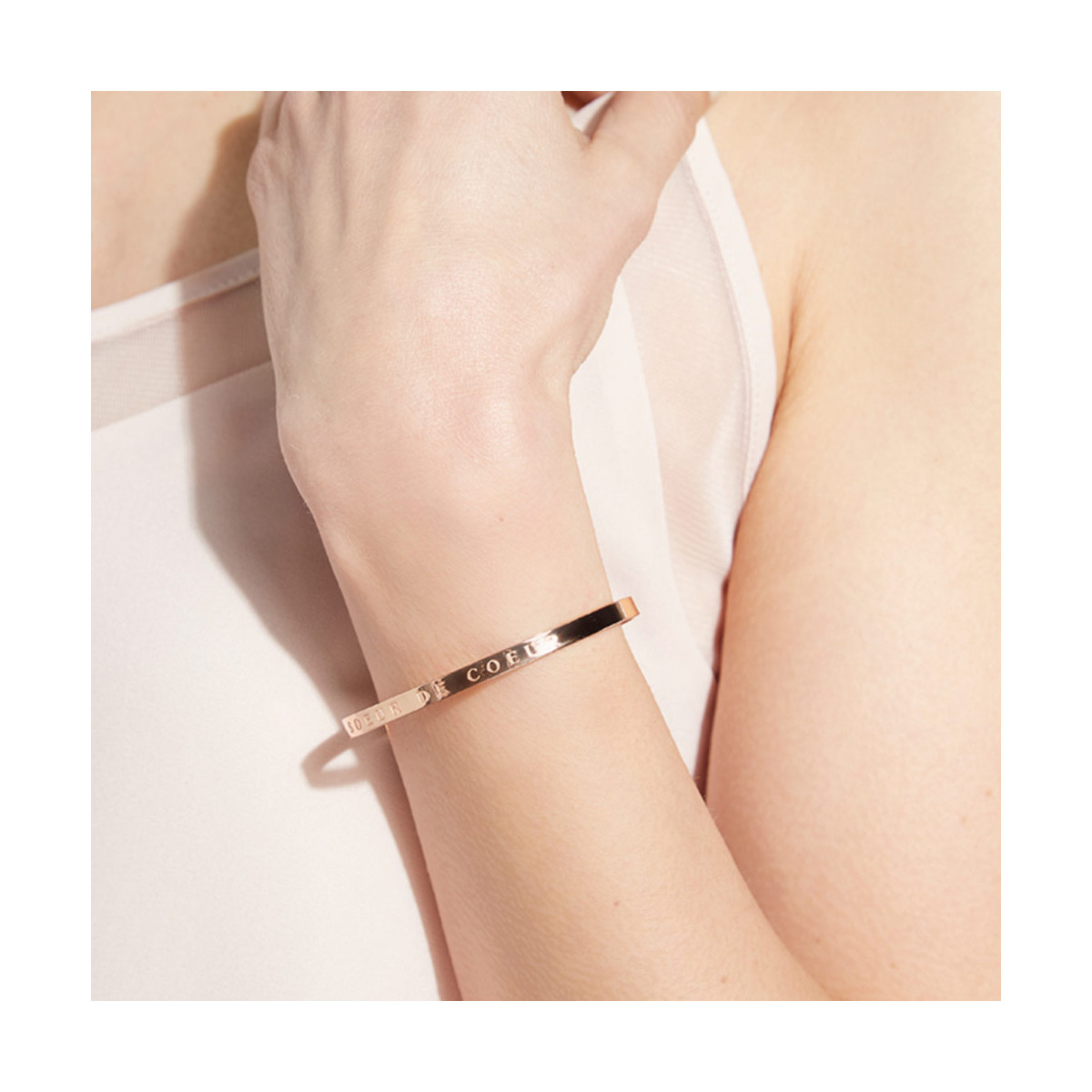 "SOEUR DE COEUR" Jonc rosé bracelet à message "SOEUR DE COEUR" Jonc rosé bracelet à message