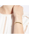 "MAMAN TU ES LA PLUS BELLE DES MAMANS" Jonc doré bracelet à message