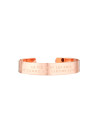 "LA VIE SANS LES AMIS, CE SERAIT COMME UNE TARTINE SANS CHOCOLAT" bracelet jonc rosé à message