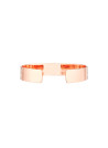 "LA VIE SANS LES AMIS, CE SERAIT COMME UNE TARTINE SANS CHOCOLAT" bracelet jonc rosé à message