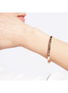 "BELLE ET REBELLE" bracelet jonc rosé à message