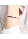 "UNE MARRAINE AU TOP" bracelet jonc argenté à message