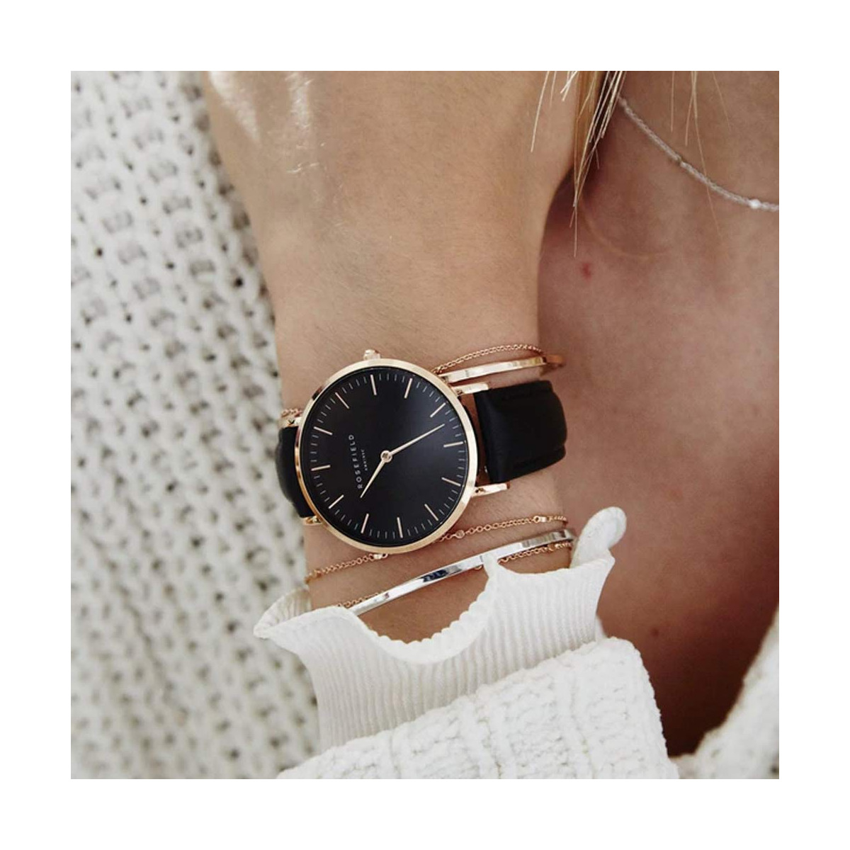 Montre Rosefield Femme "The Bowery" Quartz - Boîtier métal doré rose Montre Rosefield Femme "The Bowery" Quartz - Boîtier métal doré rose - BBBR-B11