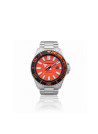 Montre Homme Spinnaker AMALFI en acier argenté et cadran orange