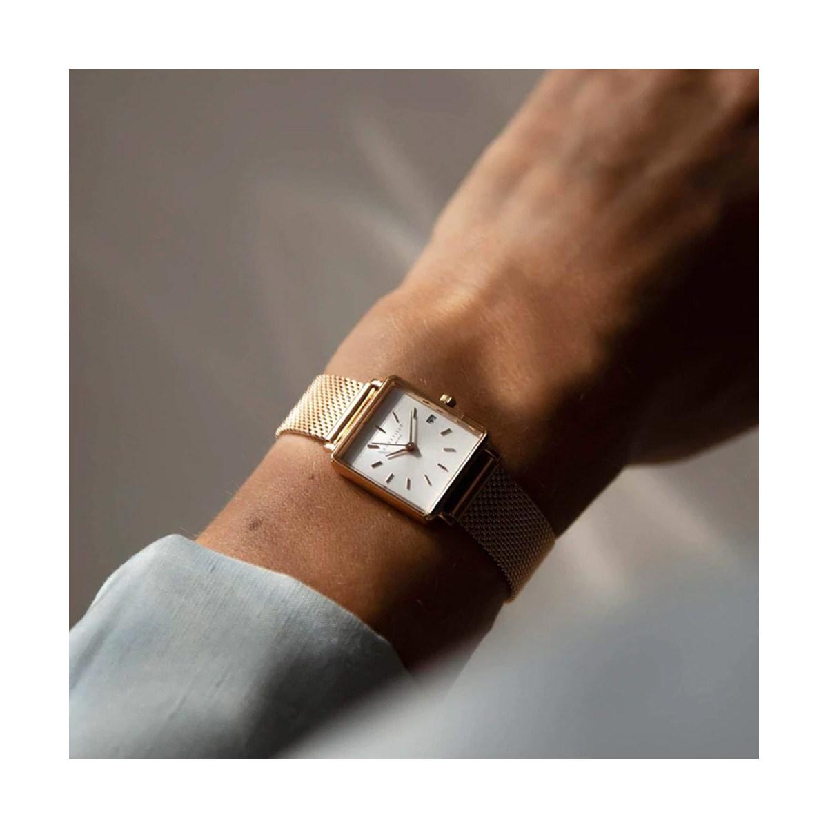Montre Rosefield Femme "The Boxy XS" Quartz - Boîtier métal doré rose Montre Rosefield Femme "The Boxy XS" Quartz - Boîtier métal doré rose - QMWMRG-Q040