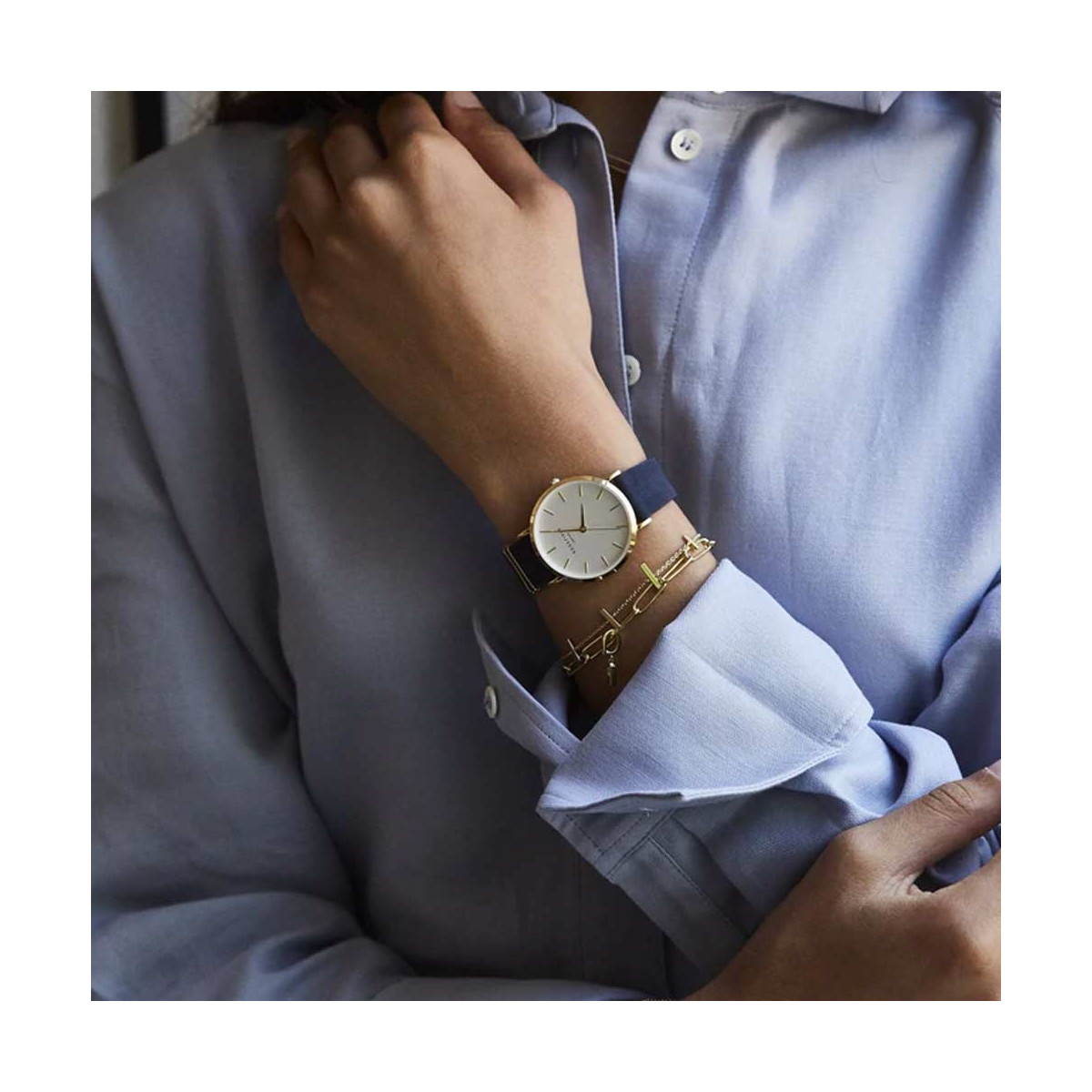 Montre Rosefield Femme "West Village" Quartz - Boîtier métal doré Montre Rosefield Femme "West Village" Quartz - Boîtier métal doré - WBUG-W70