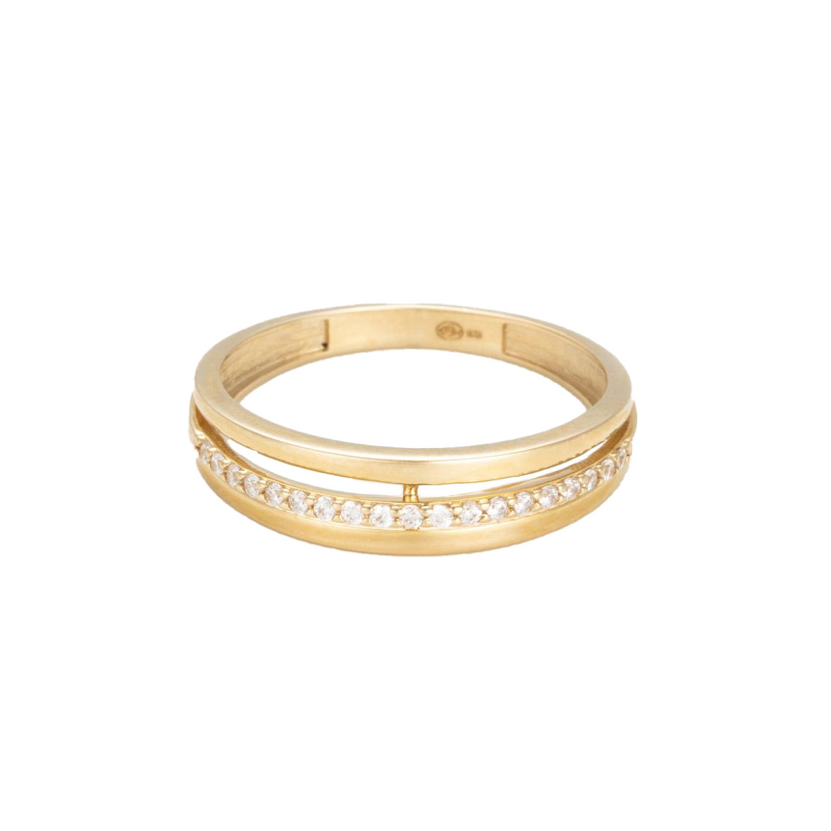 Bague Alliance "Lovers" Or jaune Bague "Réflexion" Or jaune