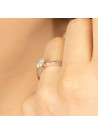 Solitaire "Brillant Lucia" Or blanc et Diamants