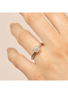 Solitaire "Brillant Lucia" Or blanc et Diamants