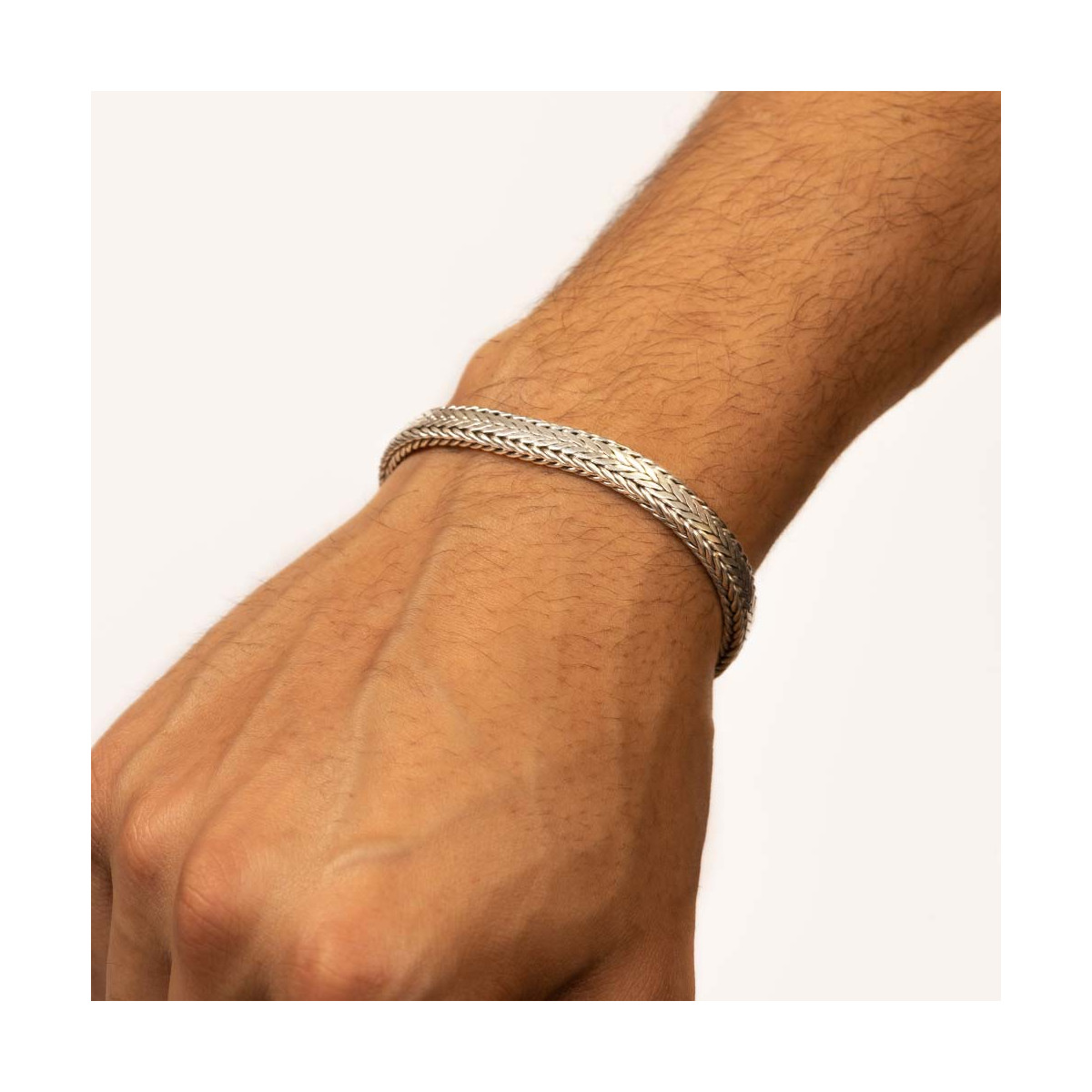 Bracelet Homme "Lénaick" Argent 925 Bracelet Homme Argent 925/1000"Elvar" Taille M