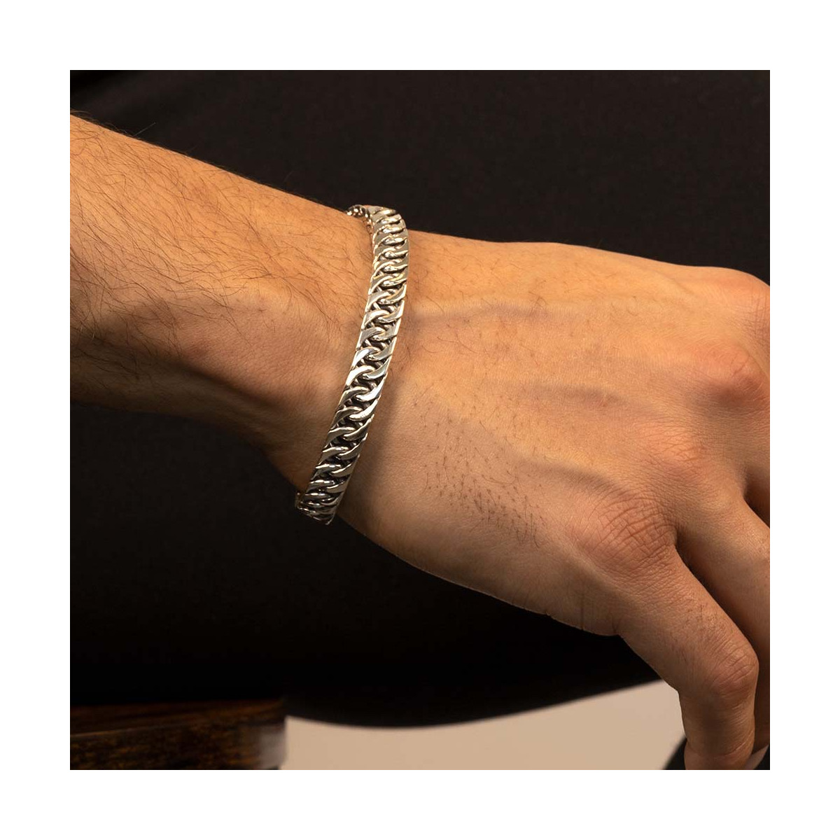Bracelet Homme Argent 925/1000"Aldric" Taille L