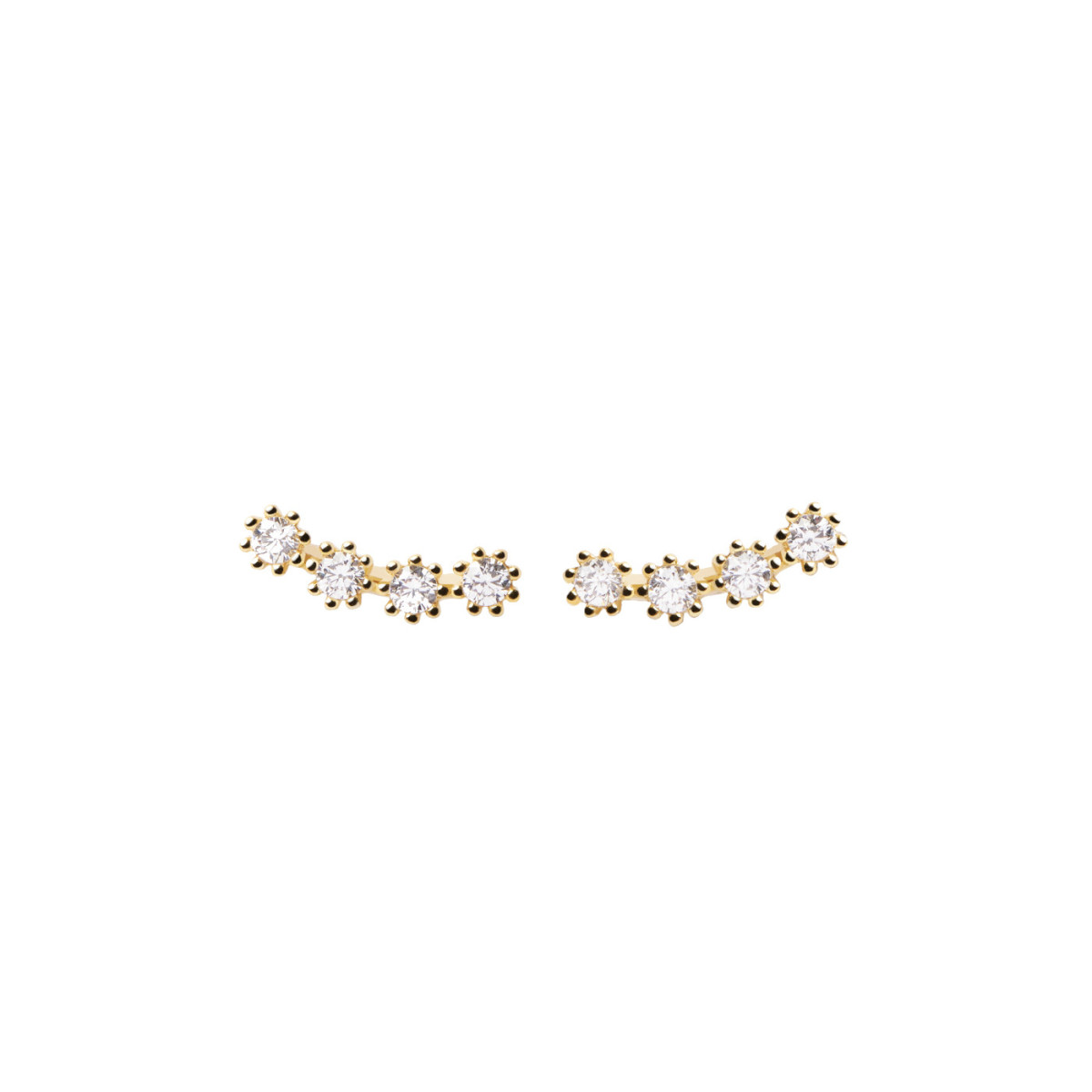 PDPAOLA Boucles d'Oreilles - White Tide Gold - en argent plaqué or - AR01-431-U