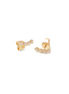 PDPAOLA Boucles d'Oreilles - White Tide Gold - en argent doré