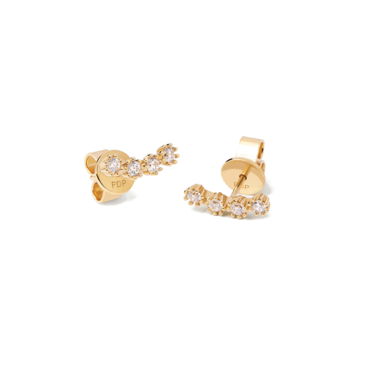 PDPAOLA Boucles d'Oreilles - White Tide Gold - en argent plaqué or - AR01-431-U