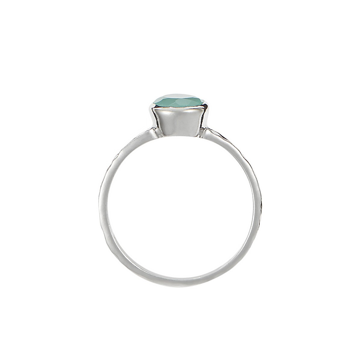 Bague "Cléa" Aqua Calci vert et Citrine