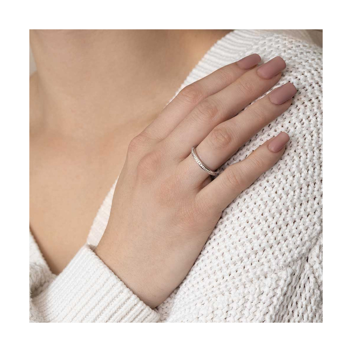 Bague Alliance "Prestige" Or blanc et Diamants Bague Alliance "Prestige" Or blanc et Diamants