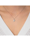 Pendentif Or Blanc Diamants