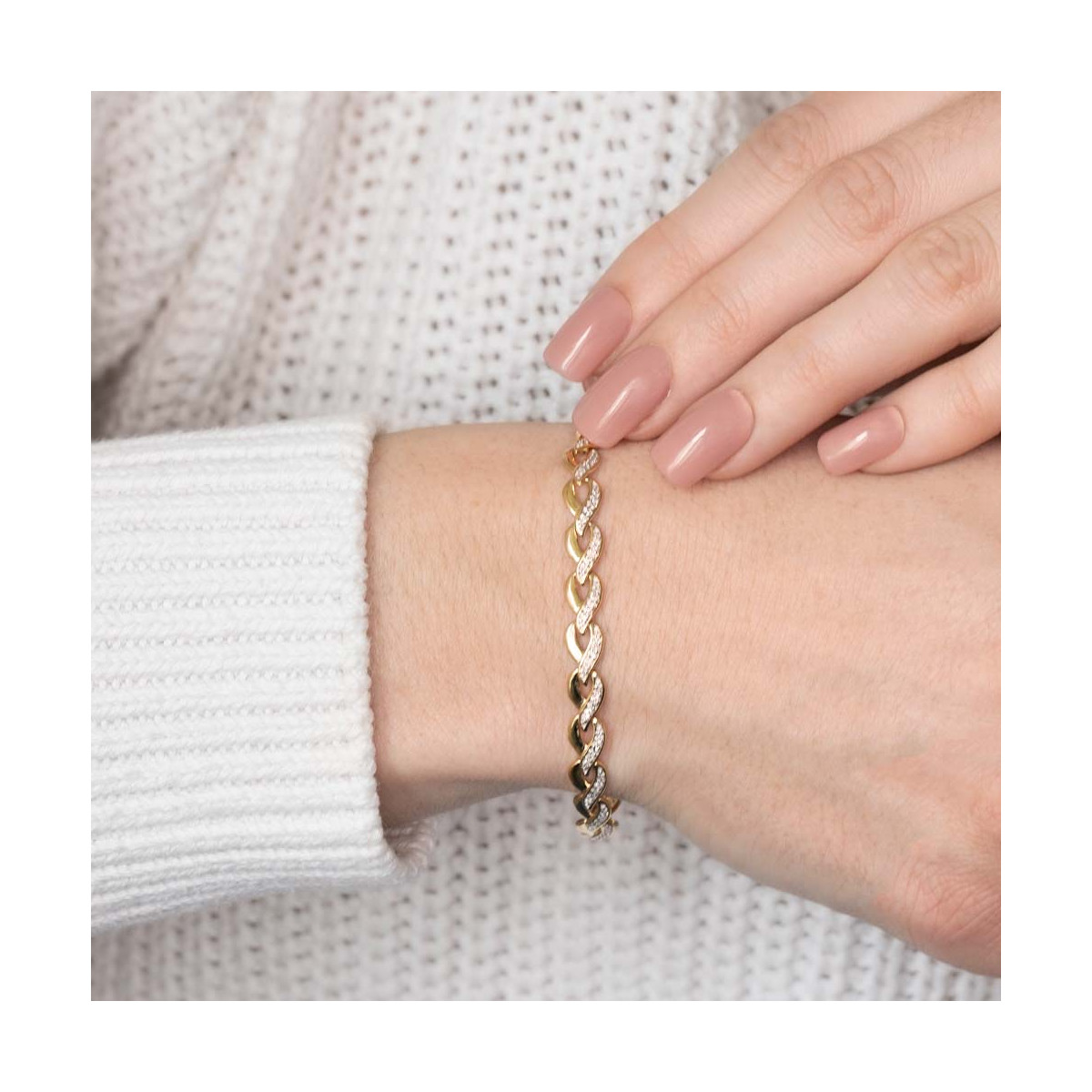 Bracelet Or Jaune et Diamant Bracelet Diamants 0,51/115"Sélène"