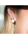 Boucles d'oreilles Or Rose "FLORAISONS" Diamants 0,07 carat