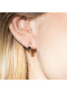 Boucles d'oreilles Or Jaune Diamant et Saphir