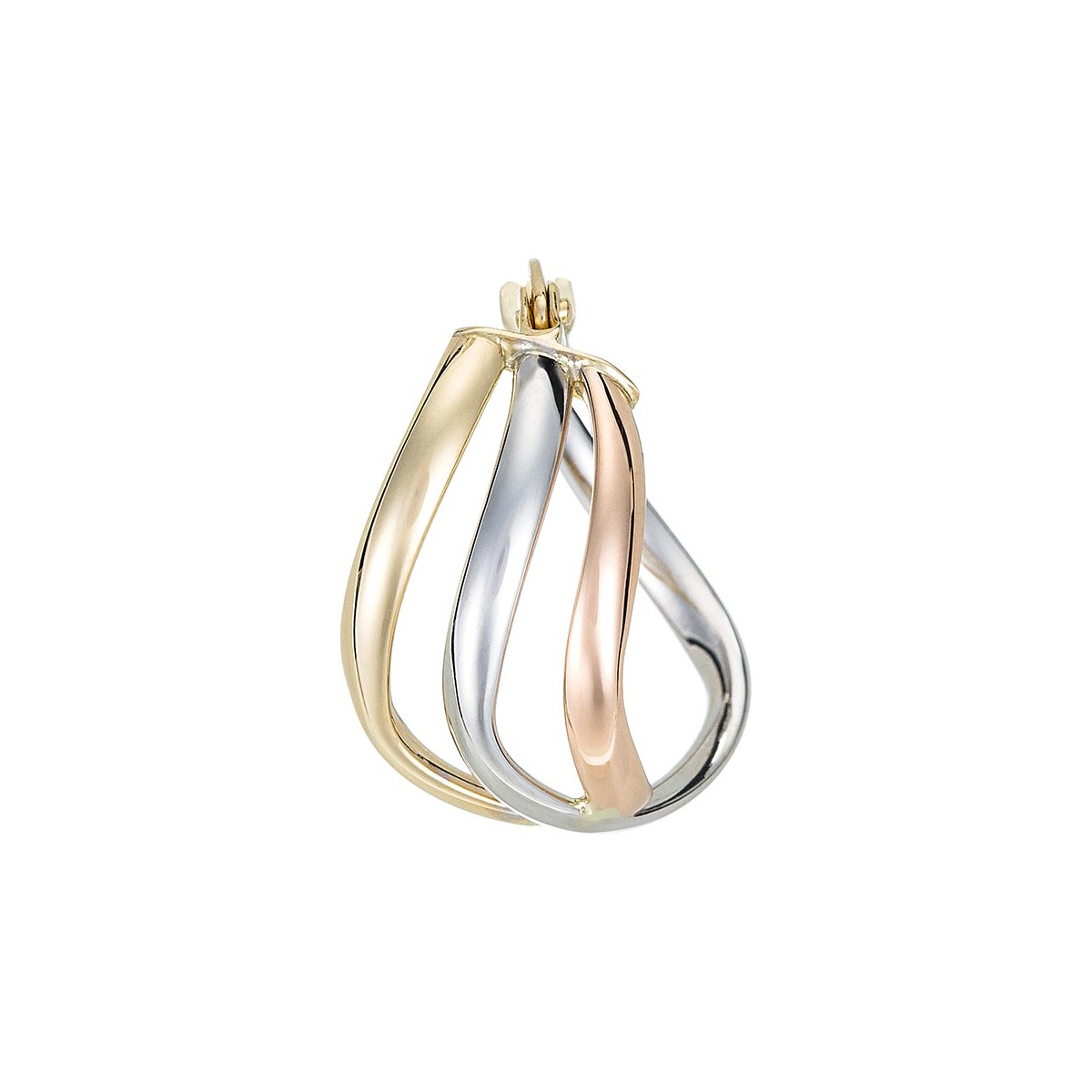 Boucles d'oreilles Or tricolore Boucles d'oreilles Or tricolore