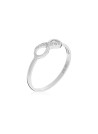 Bague "Infinity" Or Blanc 375/1000
