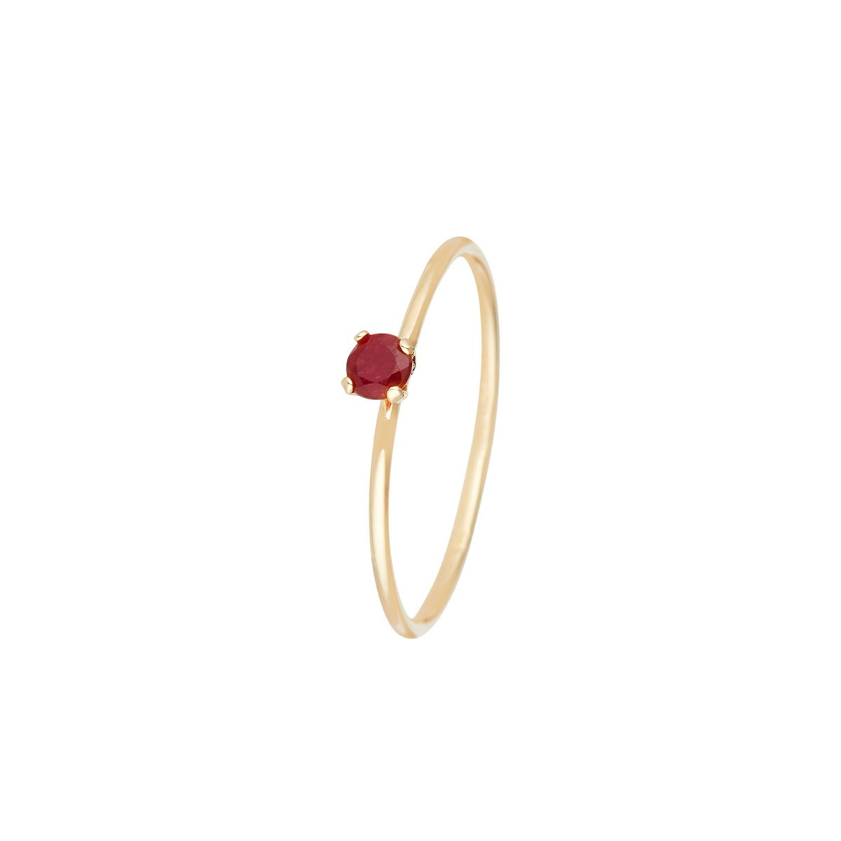 Bague "Only One" Rubi, Or Jaune 375/1000 Bague "Éblouissement" Or jaune