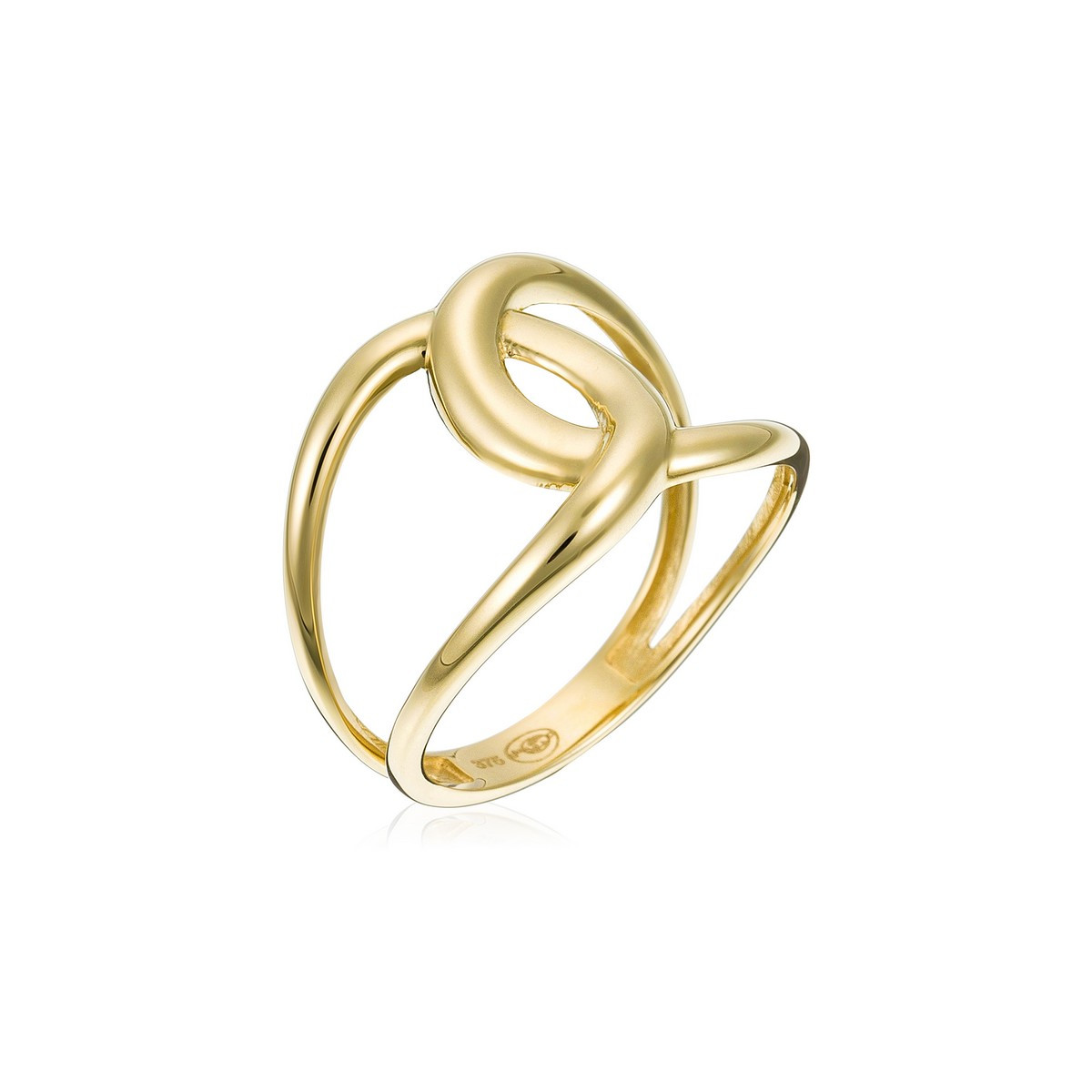 Bague "Ma racine" Or jaune 375/1000 Bague "Ombrage" Or jaune