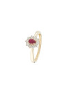 Bague "Joal Rubis" Or et Diamants
