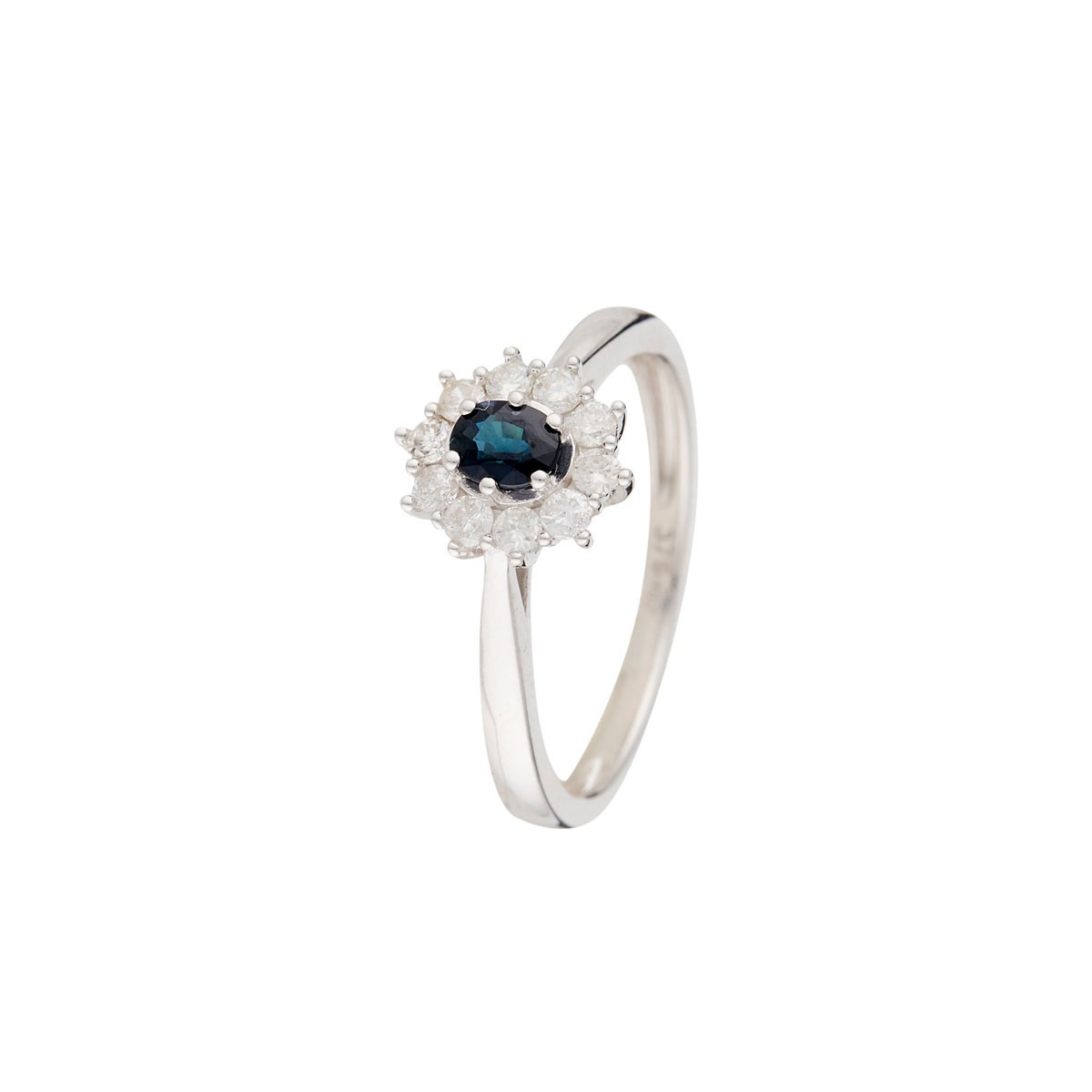 Bague "Océane" Or blanc et Saphir